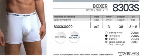 - 8303 BOXER UOMO BIELASTICO